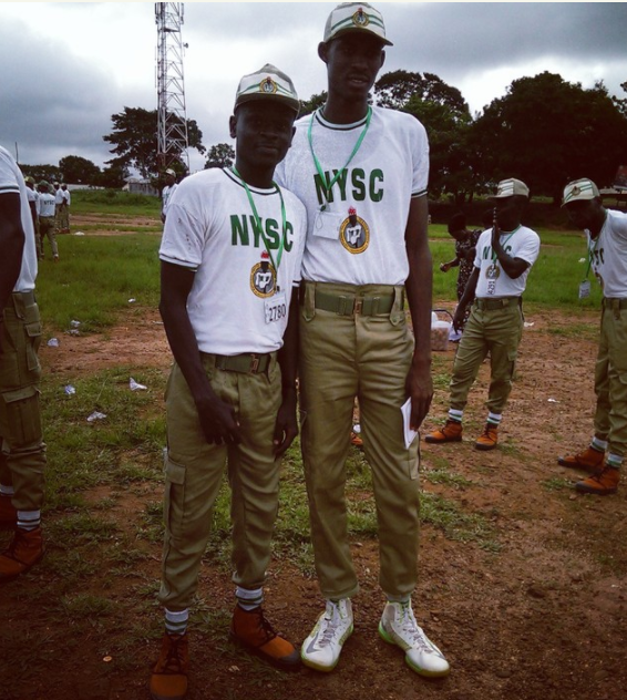 Daniel, The Tallest Corper At Enugu NYSC Orientation Camp