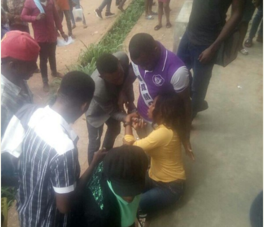 IMSU Student Flogged By Lecturer Faints (Watch Video)