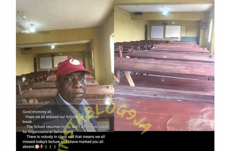 Lagos Polytechnic Lecturer Marks students Absent For Missing Class After Easter